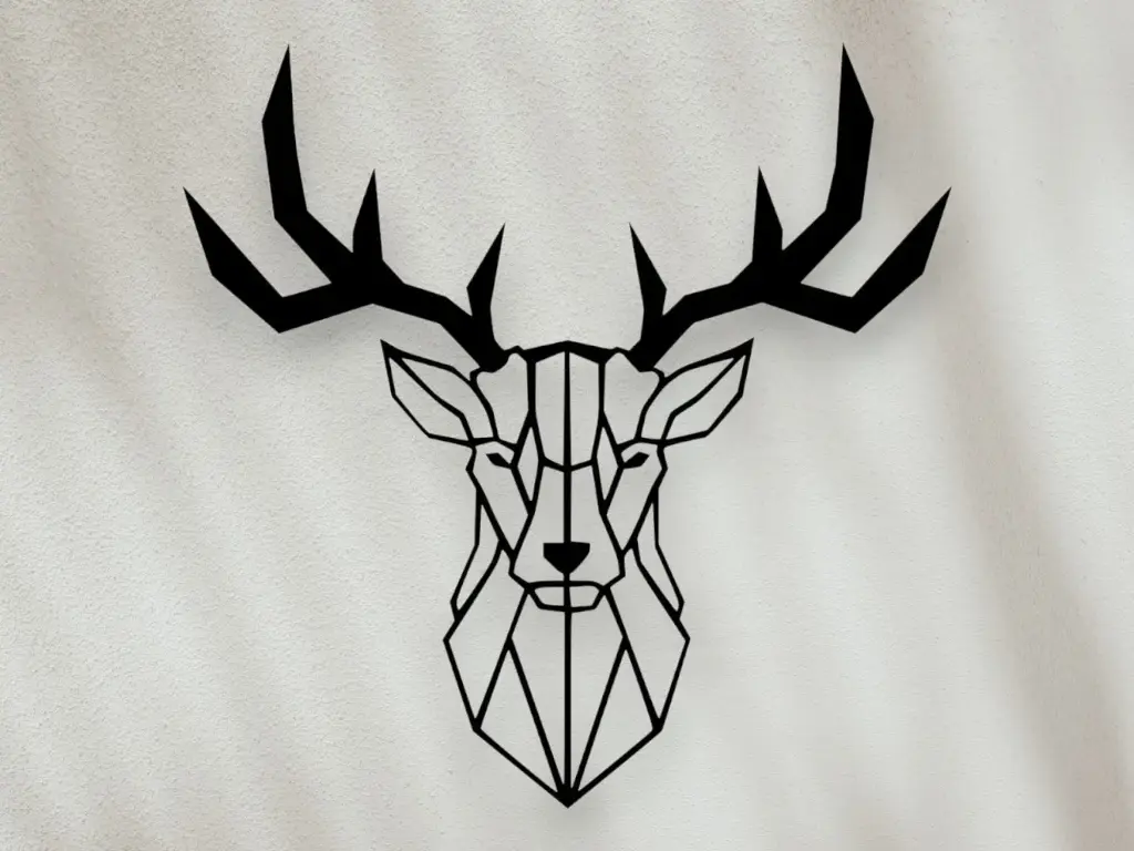 Modern 3D Printed Deer Head Wall Art