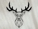 Modern 3D Printed Deer Head Wall Art