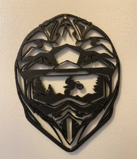 Bike inside the helmet Wall art